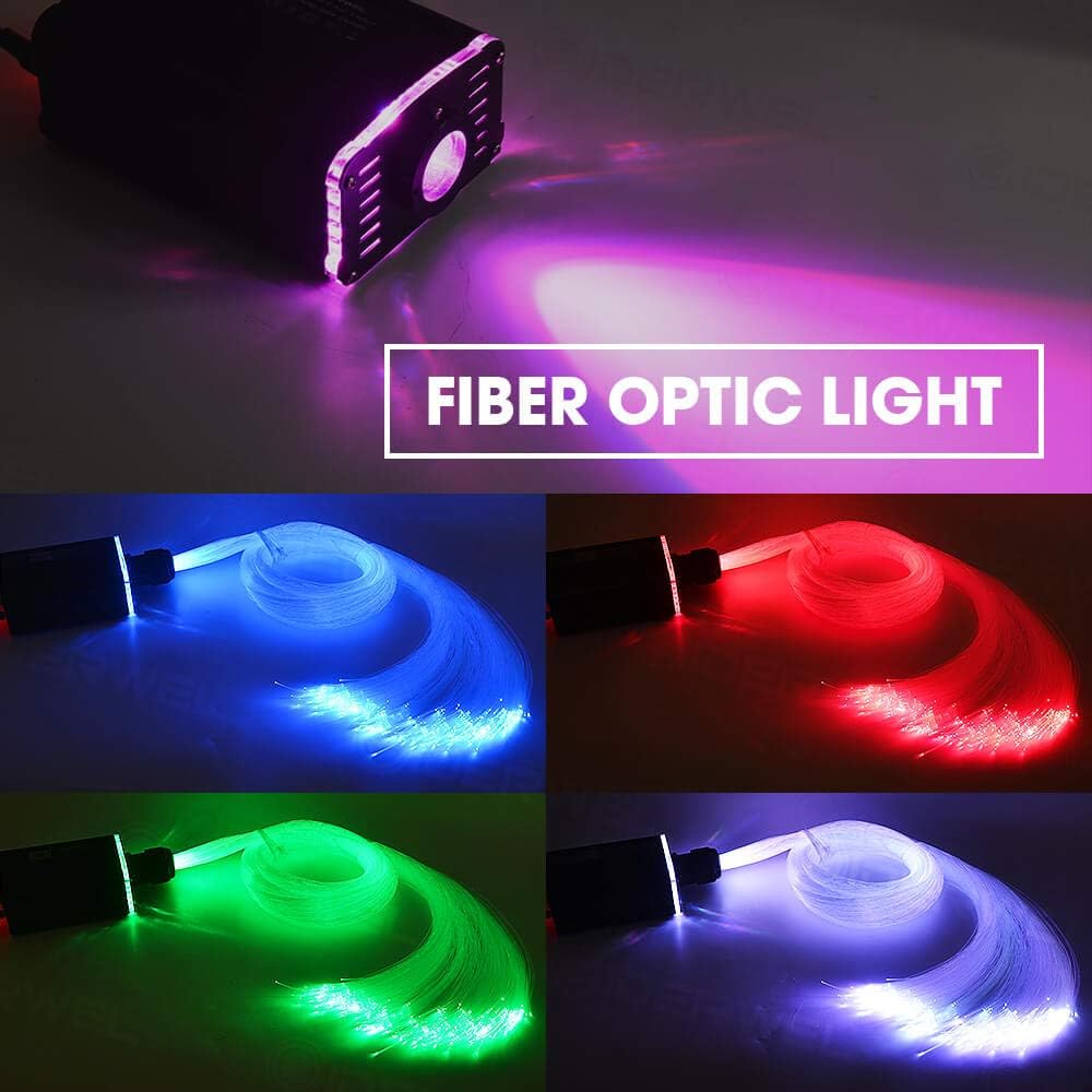 Starlight Headliner Kit,RGBW Fiber Optic Light for Star Ceiling 200-strand * 6.5-foot fiber optic light kit