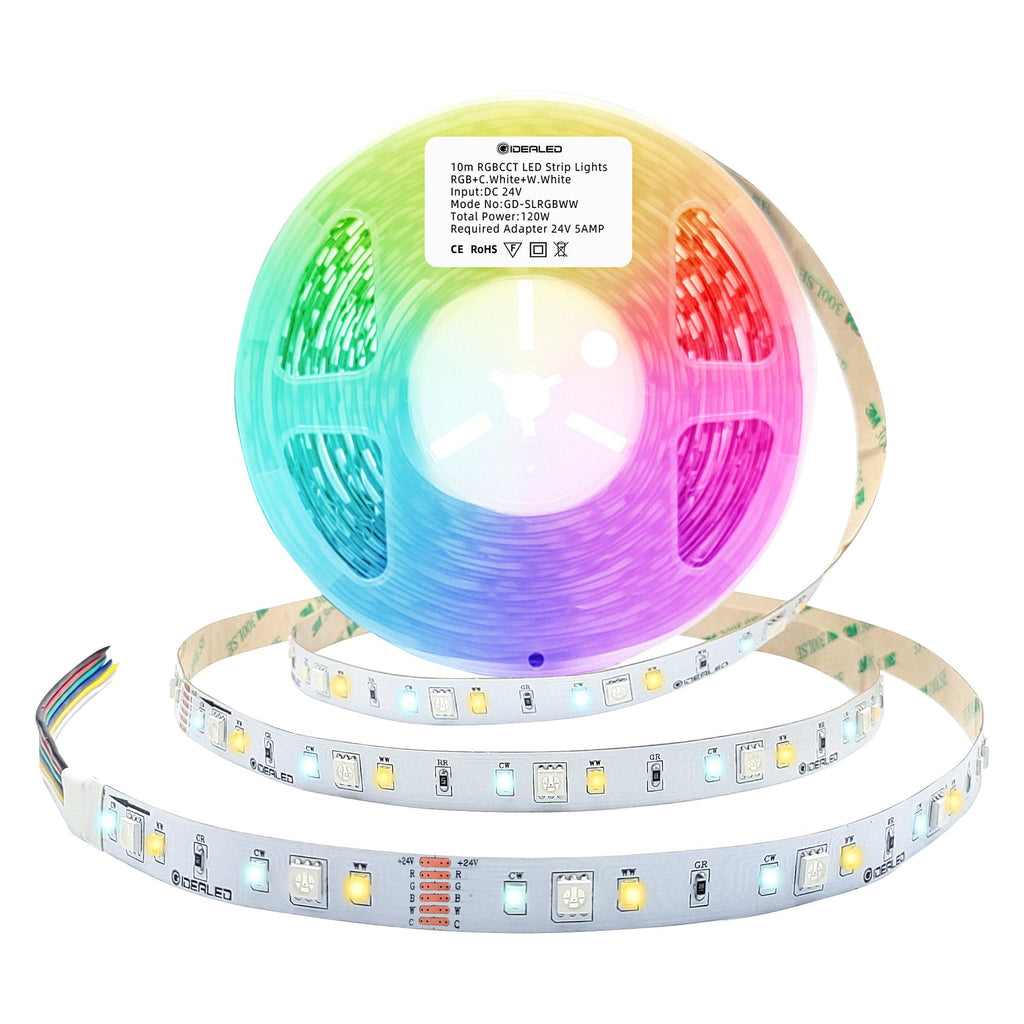 GIDEALED RGBCCT 32.8FT LED Strip Lights DC24V only LED Strip 10m