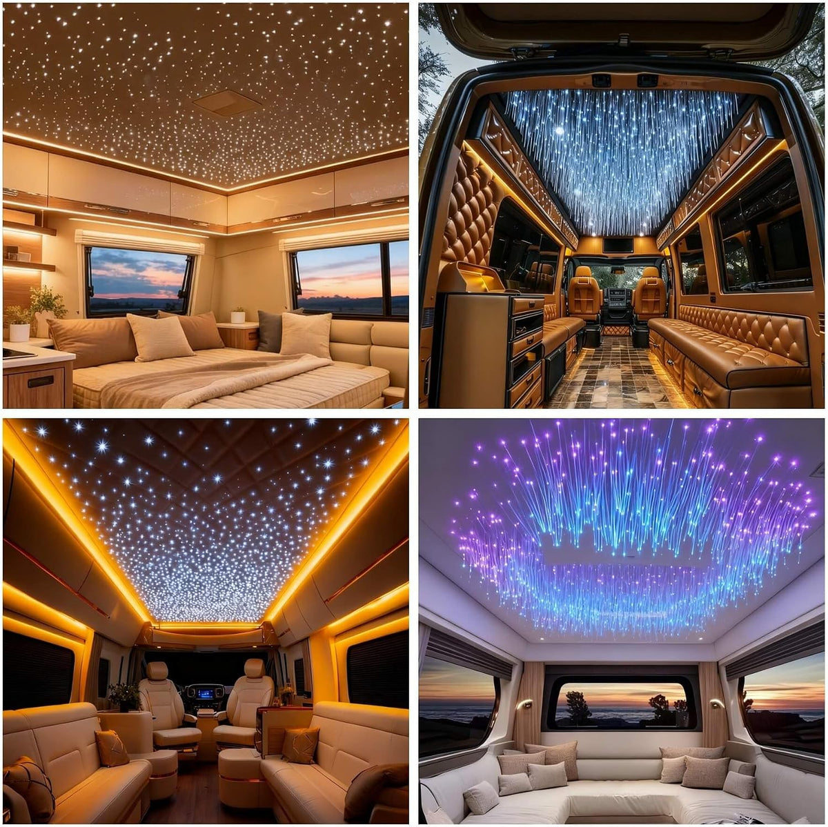 Twinkle Fiber Optic Light,600pcs 0.03in 6.5ft Starlight Headliner Kit