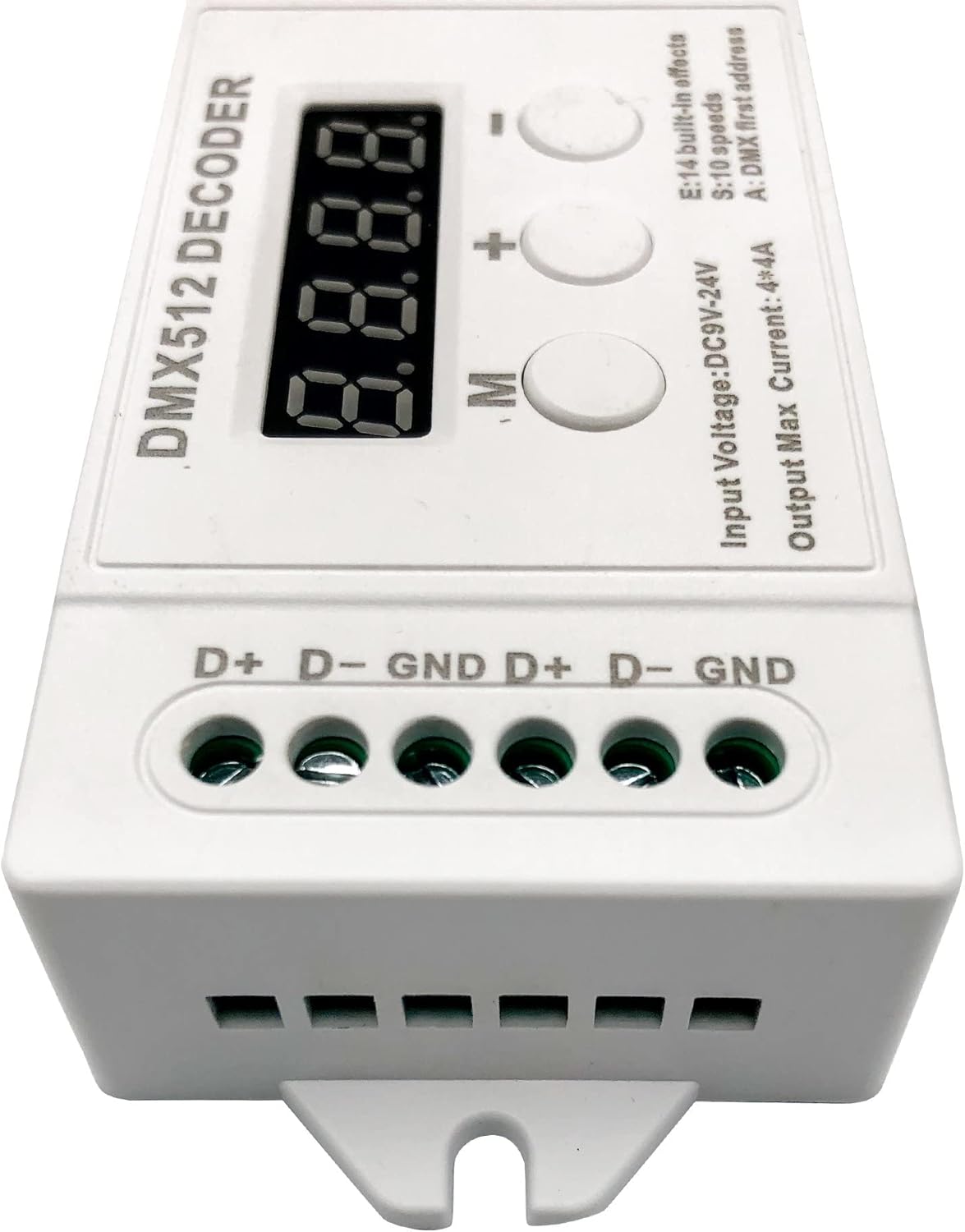 4 CH DMX Decoder with Digital display for RGB/RGBW LED strips