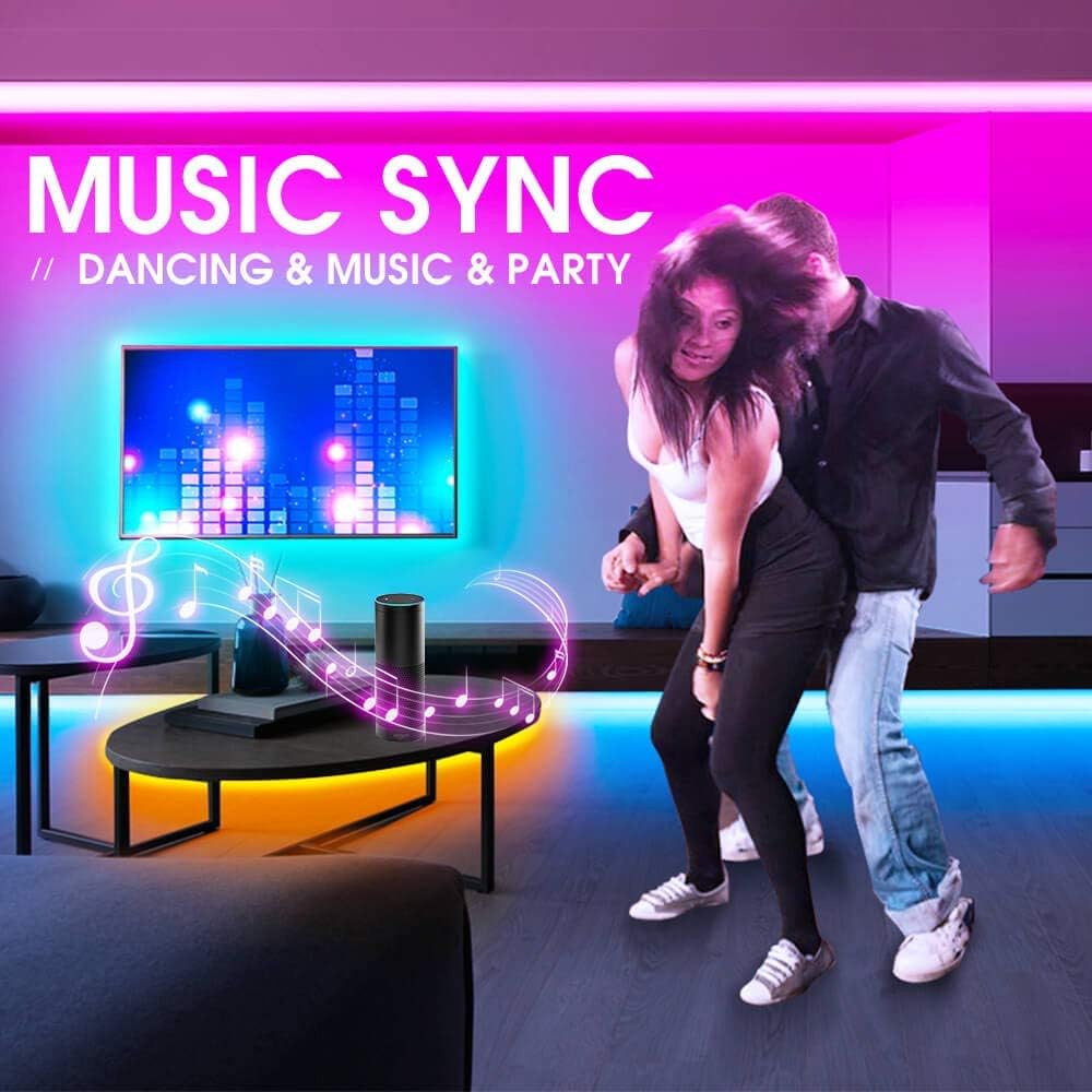 GIDEALED WiFi USB RGBWW LED Strip Light 9.8ft,Compatible with Alexa Google Assistant,Support Voice Control &APP Control,5V RGBCCT LED TV Backlight,RGB Warm White Cool White,Do not Include Adapter