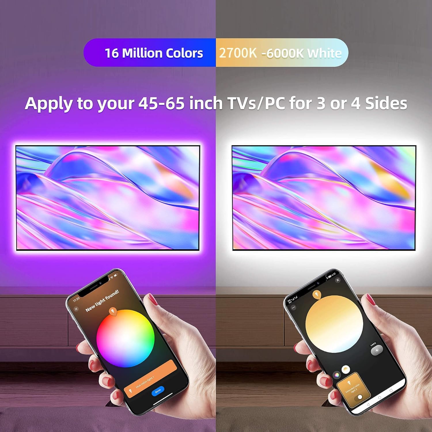 GIDEALED Smart ZigBee 3.0 USB RGBWW LED Strip Light 9.8ft Dimmable Kit,ZigBee Hub Bridge Required for APP/Voice Control Alexa Echo Plus,2700K~6500K Warm White Cool White RGB CCT LED Strip Light 5V