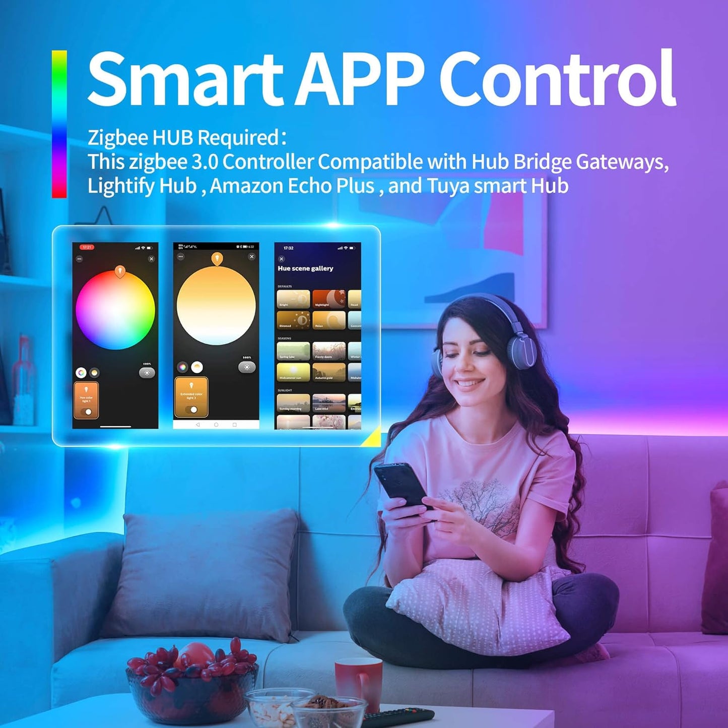 Smart ZigBee 5-in-1 LED Controller with Tool-Free Wiring