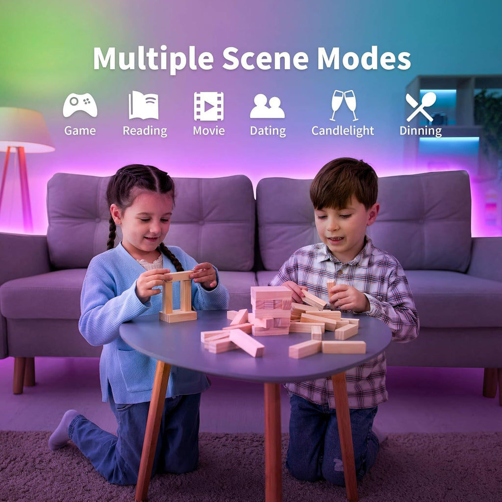 GIDEALED 32.8ft Smart ZigBee RGB COB LED Strip Light 24V Kit,Require ZigBee 3.0 Hub Bridge,Support Hub APP/Alexa Echo Plus Voice Control Flexible LED COB Light Strip Dimmable,Color Changing RGB FCOB