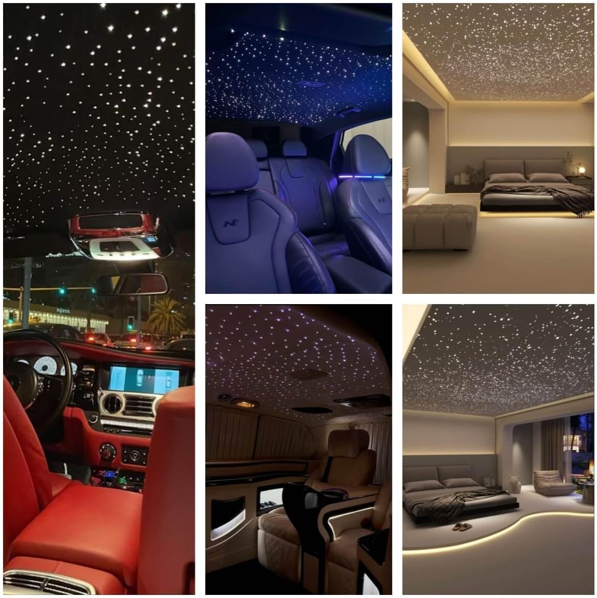 Twinkle Fiber Optic Light,600pcs 0.03in 6.5ft Starlight Headliner Kit